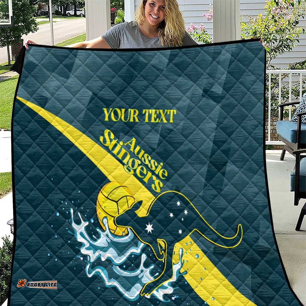 custom australia water polo 2024 quilt aussie stingers kangaroo sporty version