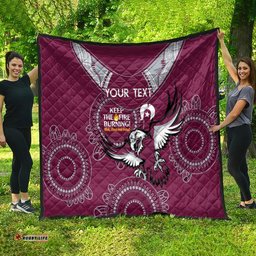custom nrl sea eagles naidoc week quilt keep the fire burning indigenous art
