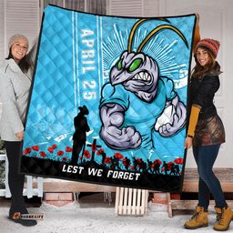 Amazing Aussie New South Wales Blues Anzac Day Lest We Forget Strong Fighting Spirit Quilt