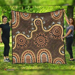 Amazing Aussie Australia Aboriginal Aboriginal Style Of Dot Art Quilt