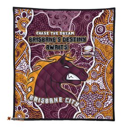 Amazing Aussie Brisbane Broncos Grand Final Custom Custom Brisbane Broncos With Contemporary Style Of Aboriginal Painting Quilt
