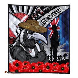 Amazing Aussie Collingwood Anzac Day Honor United In Spirit Quilt