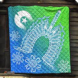 torres strait islander premium quilt dhari mask ocean style