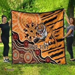 personalised wests tigers naidoc week 2024 quilt aboriginal fire burning sparks
