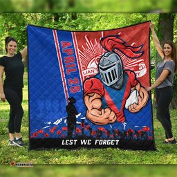 Amazing Aussie Newcastle Knights Anzac Day Lest We Forget Strong Fighting Spirit Quilt