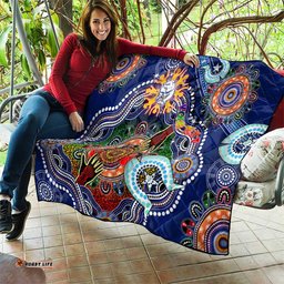 custom naidoc week 2024 western bulldogs quilt australia aboriginal dot painting