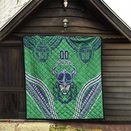 raiders rugby custom quilt with polynesian style