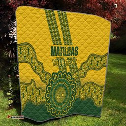 custom australia matildas quilt aussie aboriginal gold version