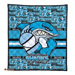 Amazing Aussie Cronulla Sutherland Sharks Champion���s Pride Comic Style Quilt