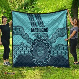 custom australia matildas quilt aussie aboriginal turquoise version
