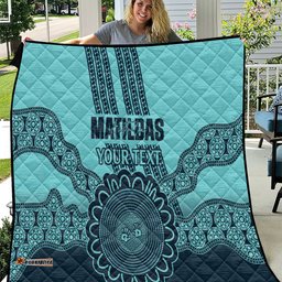 custom australia matildas quilt aussie aboriginal turquoise version