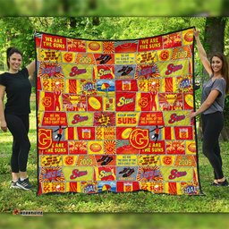 Amazing Aussie Gold Coast SUNS Legacy Of The Pride Comic Style Quilt