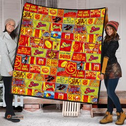 Amazing Aussie Gold Coast SUNS Legacy Of The Pride Comic Style Quilt