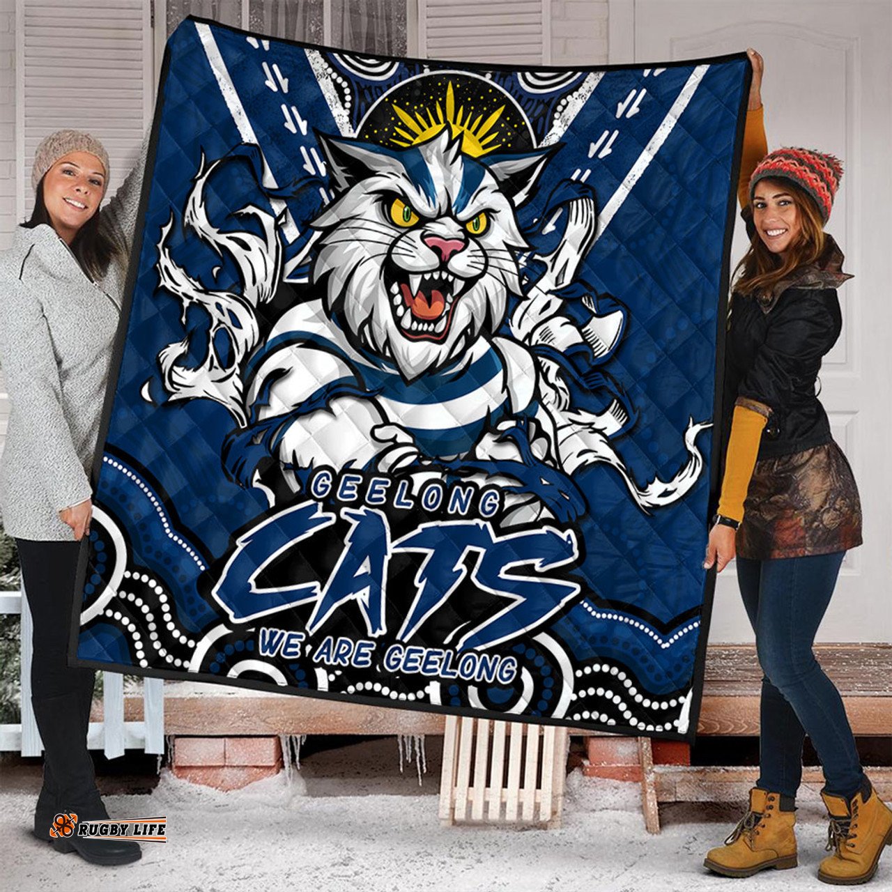 Amazing Aussie Geelong Cats Ripped Legacy Of The Game Quilt