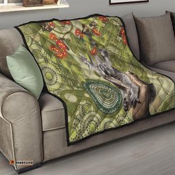 aboriginal koala art painting with gum blossom quilt