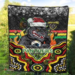 Penrith Panthers Christmas Quilt - Custom Christmas Indigenous Penrith Panthers