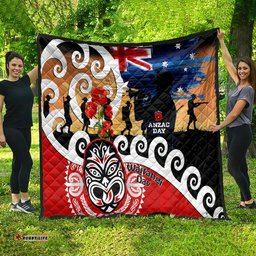 new zealand waitangi and anzac day quilt aotearoa maori tiki with last post