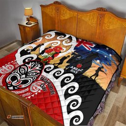 new zealand waitangi and anzac day quilt aotearoa maori tiki with last post