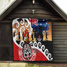 new zealand waitangi and anzac day quilt aotearoa maori tiki with last post