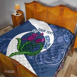 custom scotland rugby quilt 2024 go champions scottish thistles