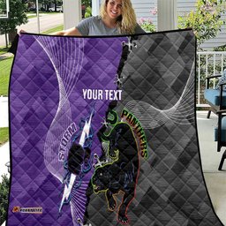 personalised storm and panthers rugby 2024 quilt go champions grand final dynamic style