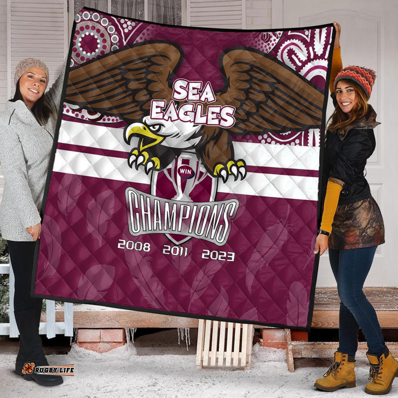Manly Warringah Sea Eagles Premium Quilt Talent Win Games But Teamwork And Intelligence Win Championships With Aboriginal Style
