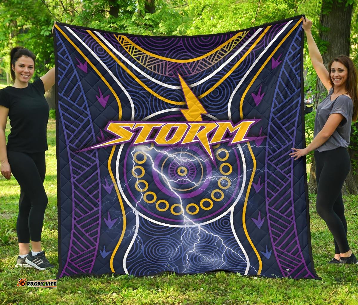 melbourne premium quilt lightning storm indigenous