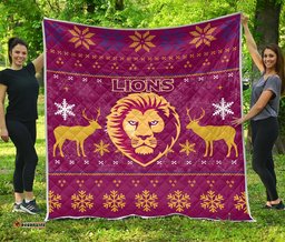 brisbane lion quilt christmas ugly style