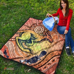 kangaroos indigenous premium quilt beautiful life