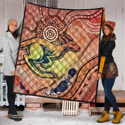 kangaroos indigenous premium quilt beautiful life