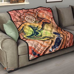 kangaroos indigenous premium quilt beautiful life
