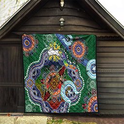 personalised rabbitohs naidoc week 2024 quilt australia aboriginal dot painting