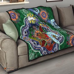 personalised rabbitohs naidoc week 2024 quilt australia aboriginal dot painting