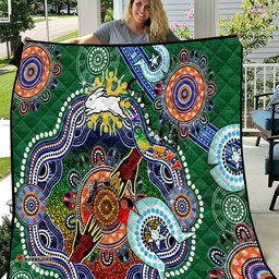 personalised rabbitohs naidoc week 2024 quilt australia aboriginal dot painting