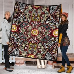 aboriginal art dot vibes premium quilt indigenous no1