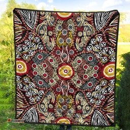 aboriginal art dot vibes premium quilt indigenous no1