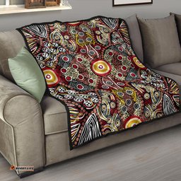 aboriginal art dot vibes premium quilt indigenous no1
