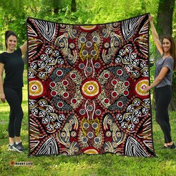 aboriginal art dot vibes premium quilt indigenous no1