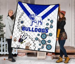 canterbury bankstown bulldogs premium quilt indigenous