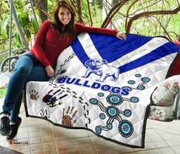canterbury bankstown bulldogs premium quilt indigenous