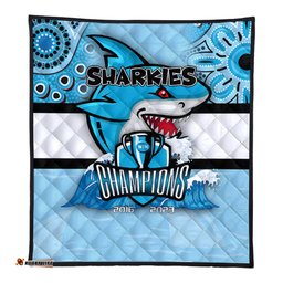 Cronulla-Sutherland Sharks Premium Quilt Talent Win Games But Teamwork And Intelligence Win Championships With Aboriginal Style