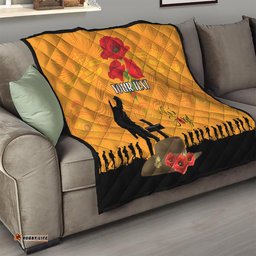 australia wallabies rugby anzac custom quilt gallipoli soldier with aboriginal dots art