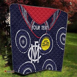 custom afl demons naidoc week quilt keep the fire burning indigenous art
