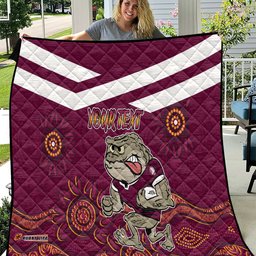 custom qld maroons cane toad blooded aboriginal inspired quilt