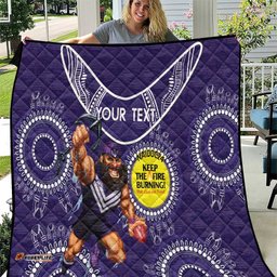 custom afl dockers naidoc week quilt keep the fire burning indigenous art