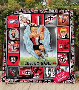 st kilda football club quilt blanket afl quilt blanket mascot personalized
