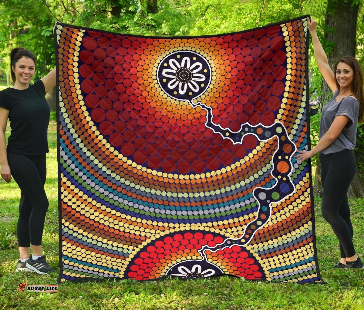 premium quilts aboriginal dot painting quilts ver11