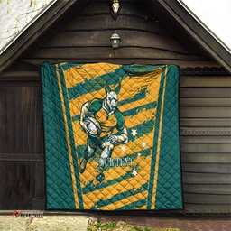 custom australia rugby quilt wallabies mascots indigenous aboriginal version