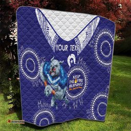 custom nrl bulldogs naidoc week quilt keep the fire burning indigenous art