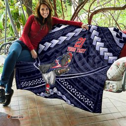 custom roosters rugby polynesian tribal quilt